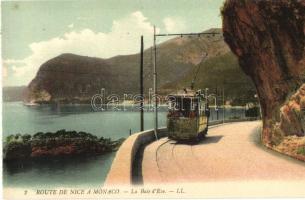 Nice-Monaco Route, La Baie dEze / bay, tramway, tram