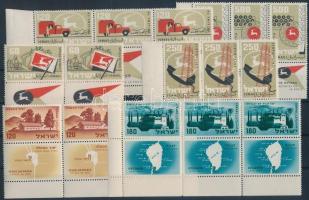 1959-1960 24 stamps, 1959-1960 24 db tabos bélyeg, közte összefüggések