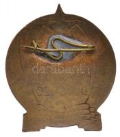 ~1960-1970. "Kiváló Pénzügyi Dolgozó" zománcozott fém jelvény (34x30mm) T:2