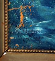 Mizsák László (?-?) Fekvő akt. Olaj, vászon, jelzett, sérült, keretben, 27×56 cm