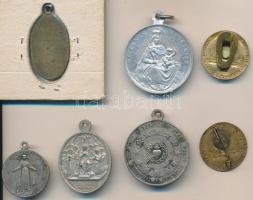 7db klf kegyérem, vallási medál, jelvény, közte Madarassy Walter (1909-1994) 1938. "XXXIV. Nemz...
