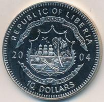 Libéria 2004. 10$ "Szabadság pillanatai - Tienanmen tér 1989" multicolor tanúsítvánnyal T:...