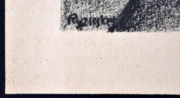 Ruzicskay György (1896-1993): Illusztráció a Szerelemkeresőből. Algrafia, papír, jelzett az algrafiá...