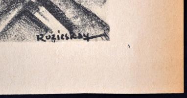 Ruzicskay György (1896-1993): Illusztráció a Szerelemkeresőből. Algrafia, papír, jelzett az algrafiá...