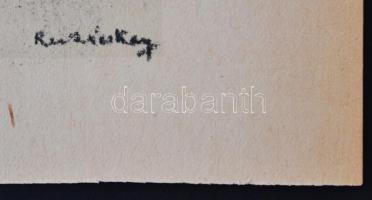 Ruzicskay György (1896-1993): Illusztráció a Szerelemkeresőből. Algrafia, papír, jelzett az algrafiá...