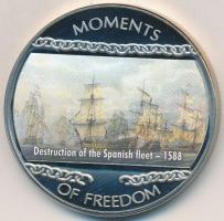 Libéria 2004. 10$ "Szabadság pillanatai-A spanyol armada pusztulása 1588" multicolor tanús...