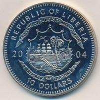 Libéria 2004. 10$ "Szabadság pillanatai-A spanyol armada pusztulása 1588" multicolor tanús...
