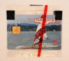1991 Balaton Surf telefonkártya eredeti, bontatlan csomagolásban