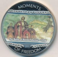 Libéria 2004. 10$ "Szabadság pillanatai-A nándorfehérvári ütközet 1456" multicolor tanúsítvánnyal T:PP ujjlenyomat Liberia 2004. 10 Dollars "Moments of Freedom-The Battle of Nándorfehérvár 1456" multicolor with certificate C:PP fingerprint