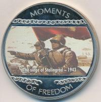 Libéria 2004. 10$ "Szabadság pillanatai-A sztálingrádi csata 1943." multicolor tanúsítvánnyal T:PP ujjlenyomatos  Liberia 2004. 10 Dollars "Moments of Freedom-The siege of Stalingrad 1943." multicolor with certificate C:PP fingerprint