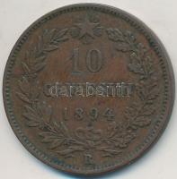 Olaszország 1894R 10c Cu "I. Umberto" T:2,2- kis ph. Italy 1894R 10 Centesimi Cu "Umberto I" C:XF,VF small edge error