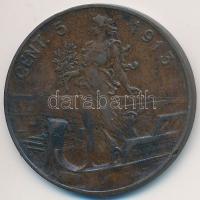 Olaszország 1913R 5c Cu "III. Viktor Emánuel" T:2,2-
Italy 1913R 5 Centesimi Cu "Vit...