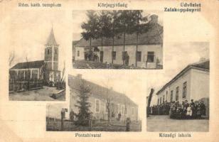 Zalakoppány, Katolikus templom, körjegyzőség, községi iskola, posta; Szilágyi Arthur műterméből