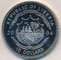 Libéria 2004. 10$ "Szabadság pillanatai-Ember a holdon 1969." multicolor tanúsítvánnyal T:...
