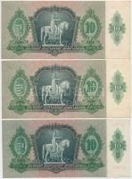 1936. 10P (5x) sorszámkövetők (3+2), nyomdai papírránccal T:I-,II