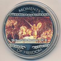 Libéria 2004. 10$ "Szabadság pillanatai - A Makkabeusok felkelése i.e. 167" multicolor tanúsítvánnyal T:PP ujjlenyomatos  Liberia 2004. 10 Dollars "Moments of Freedom - The Revolt of the Maccabees 167 BC" multicolor with certificate C:PP fingerprint