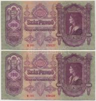 1930. 100P (8x) sorszámkövetők T:I,I-