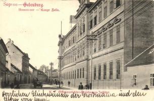 Sopron, Oedenburg; Hosszú sor, K.u.K. katonatisztek lányainak oktatási intézménye / street, Officers&#039; daughters&#039; education institute (EK)