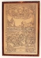cca 1820 Georg Pencz (ca.1500-1550) Vénusz gyermekei. Rotációs fametszet, papír, jelzés nélkül, üvegezett keretben. Foltos, kis szakadással. 25x35 cm. Egyes források szerint metszetet nem Pencz, hanem Hans Sebald Beham (1500-1550) készítette.