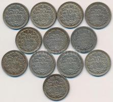 Hollandia 1930. 10c Ag + 1936. 10c Ag (3x) + 1938. 10c Ag (2x) + 1939. 10c Ag + 1941. 10c Ag (5x) &q...