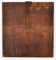 1986. "Bolyai Farkas 1956-1986" Br plakett (105mm) falra akasztható fatalpon (141x131mm) T...