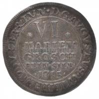Német Államok / Braunschweig-Wolfenbüttel 1715HH 6MG Ag T:2,2- hullámos lemez, patina
German States...