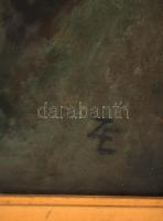 Zielinszky Erzsébet (1937-): Ősz. Olaj, farost, jelzett, üvegezett keretben, 60×80 cm