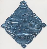 cca 1920-30 Késmárk, Szeiler, dombornyomott irredenta fém hártyalemez, felakasztható, 6x5cm