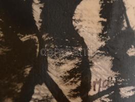 MCP jelzéssel: Búcsúzás. Tus, papír, üvegezett keretben, 14×9 cm