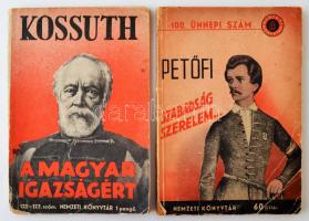 Nemzeti Könyvtár: Petőfi, Szabadság,  szerelem, 1943; Kossuth, A magyar igazságért, 1944. Kiadói papír kötésben