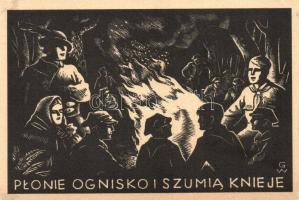 Plonie ognisko i szuma knieje / Polish scouts s: G. W. (EK)