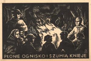 Plonie ognisko i szuma knieje / Polish scouts s: G. W. (EK)