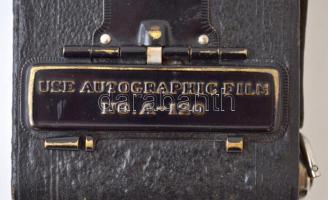 cca 1917-1919 Kodak No. 2. Folding Autographic Brownie fényképezőgép, kis kopásnyomokkal, új vászont...