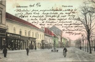 Debrecen, Piac utca, Wallerstein Fülöp és fiai és Szifft Aladár üzlete (EK)