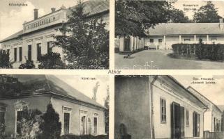 Atkár, Községháza, Rosenfeld Emil lak, Kürtli lak, Özv. Frecskó Jánosné üzlete