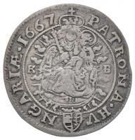 1667KB VIkr Ag "I. Lipót" Körmöcbánya (3,06g) T:2- ph.
Hungary 1667KB 6 Kreuzer Ag "...