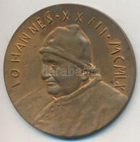 Vatikán 1960. "XXIII. János" Br emlékérem. Szign.: Manzú (33mm) T:2
Vatican 1960. "P...