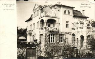 Budapest XI. Kelenhegyi út 49. Lázár-villa, Gellért-hegy (EK)