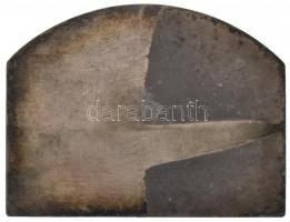 Beck Ötvös Fülöp (1873-1945) 1914. "Vonósnégyes" ezüstözött fém plakett (65x85mm) T:2- erő...