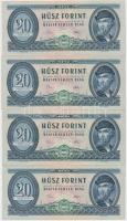 1975-1980. 20Ft (8x) T:II,II-,III mindegyiknél szép, ropogós papír