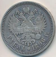 Orosz Birodalom 1896. 1R Ag "II. Miklós" T:3 Russian Empire 1896. 1 Ruble Ag "Nicholas II" C:F