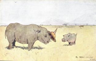 Oh mothers made a tool of herself! / rhinoceros humour, B.K.W.I. 954-8.