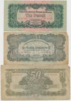 1944. 1P-100P (10x) "A Vörös Hadsereg Parancsnoksága" T:III,III-