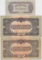 1944. 1P-100P (10x) "A Vörös Hadsereg Parancsnoksága" T:III,III-