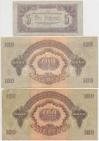 1944. 1P-100P (10x) "A Vörös Hadsereg Parancsnoksága" T:III,III-