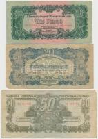 1944. 1P-100P (10x) "A Vörös Hadsereg Parancsnoksága" T:III,III-