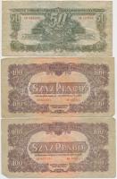 1944. 1P-100P (10x) "A Vörös Hadsereg Parancsnoksága" T:III,III-