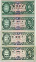 1962-1975. 10Ft (8x) T:I-,II,III mindegyiknél szép papír