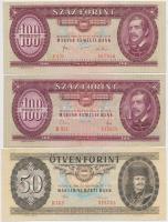 1968-1995. 100Ft (6x) + 1986. 50Ft T:I-,II,III mindegyiknél szép papír