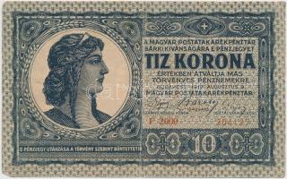 1919. augusztus 9. 10K T:III,III- ragasztott, sarokhiány Adamo K13